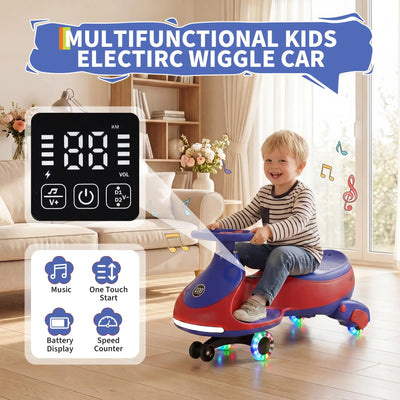 12V Electric Wiggle Car with Pedal & Lights