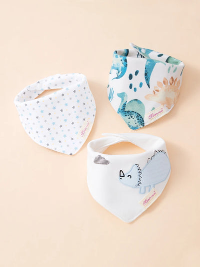 Cotton Bandana Drool Bibs, 3-Pack