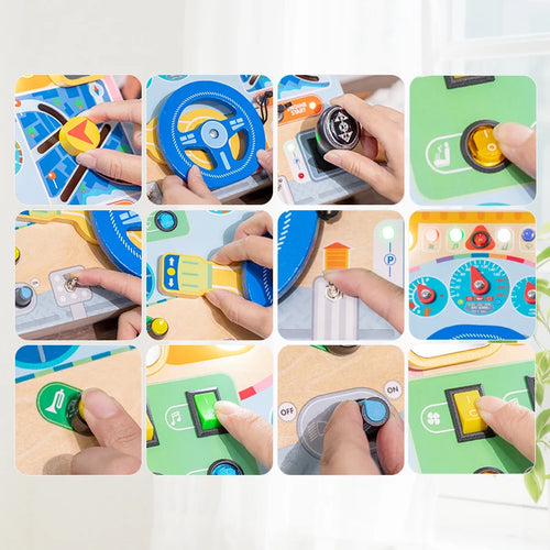 Wooden Pretend-Play Car Dashboard
