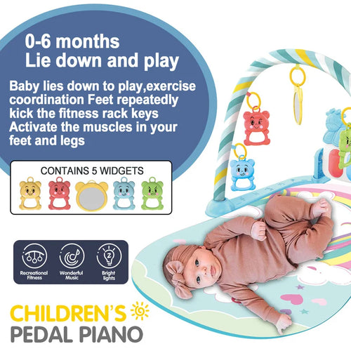 Baby Play Gym with Kick Piano Mat