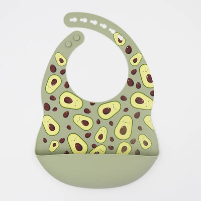 Silicone Baby Bib with Food-Catching Pocket