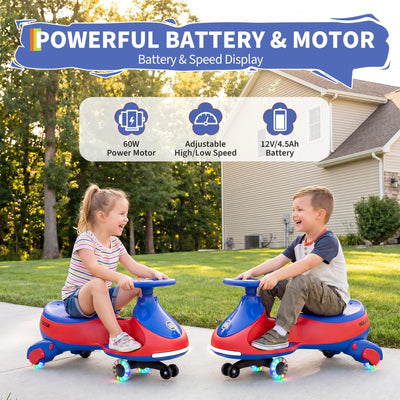 12V Electric Wiggle Car with Pedal & Lights
