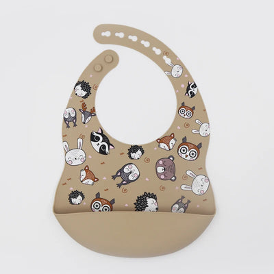 Silicone Baby Bib with Food-Catching Pocket