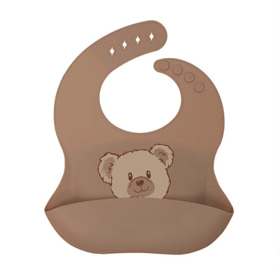 Silicone Baby Bib with Food-Catching Pocket