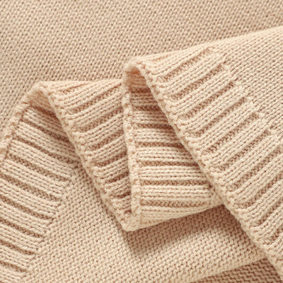 Knit Teddy Bear Baby Blanket