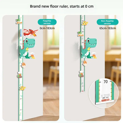 3D Animal Height Chart Wall Stickers