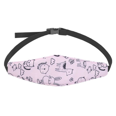 Stroller Head Support Strap, Pink animals
