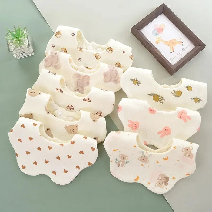 Cotton Muslin Baby Bibs, 3 Pack, product photo 2