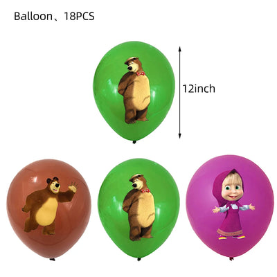 Bear & Girl Themed Birthday Party Supplies