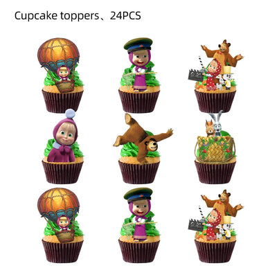 Bear & Girl Themed Birthday Party Supplies