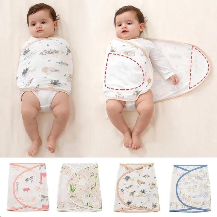 Cotton Muslin Swaddle Wrap, 0–6 Months