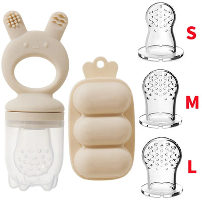 Silicone Fruit Feeder & Freezer Tray Set