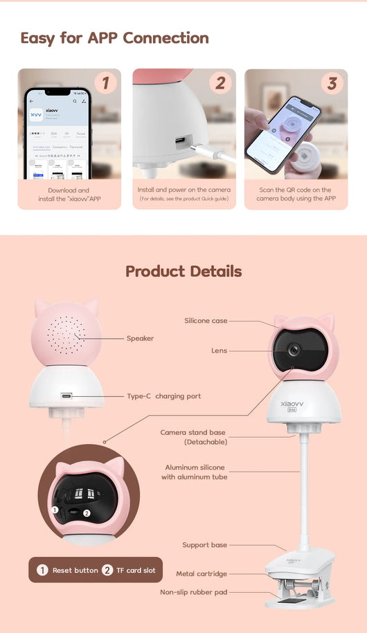 WiFi Baby Monitor Camera with App