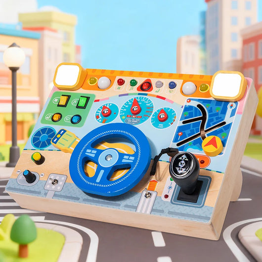 Wooden Pretend-Play Car Dashboard