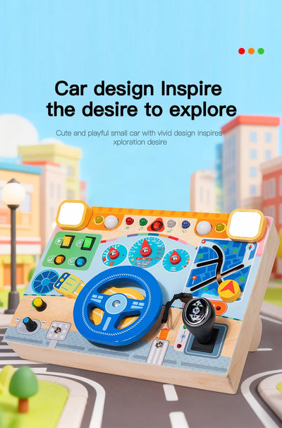 Wooden Pretend-Play Car Dashboard