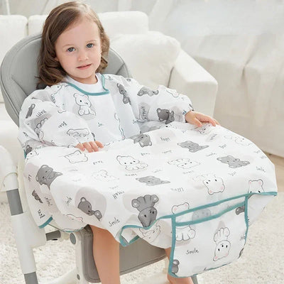 Waterproof Bib Coverall for High Chairs