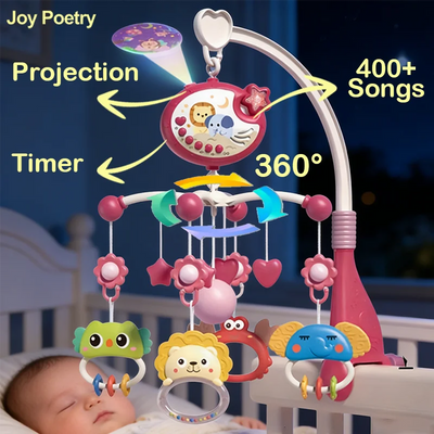 Musical Crib Mobile with Night Light Projector