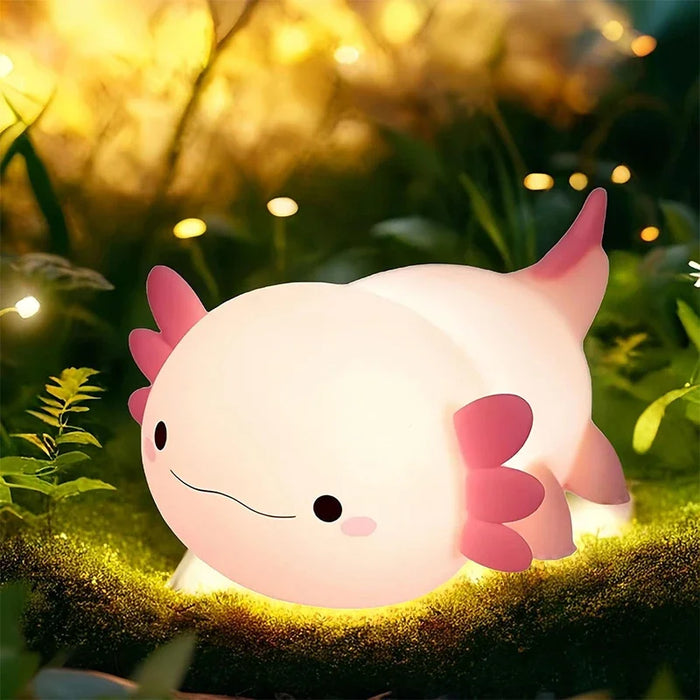 Axolotl Night Light, Silicone, Rechargeable, product photo 2