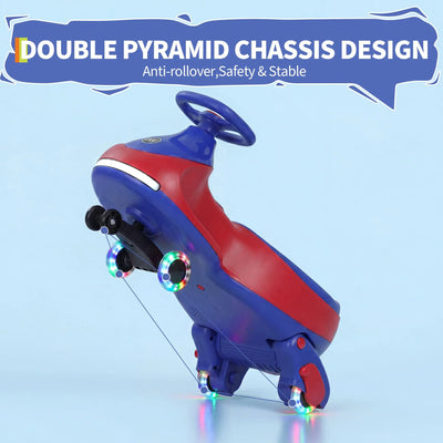 12V Electric Wiggle Car with Pedal & Lights