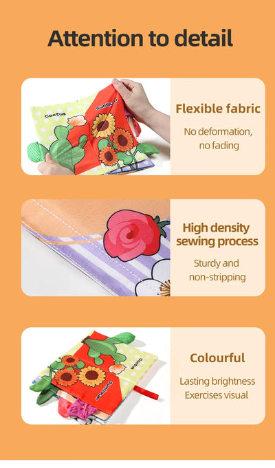 Soft Cloth Book for Babies, 4 Pages
