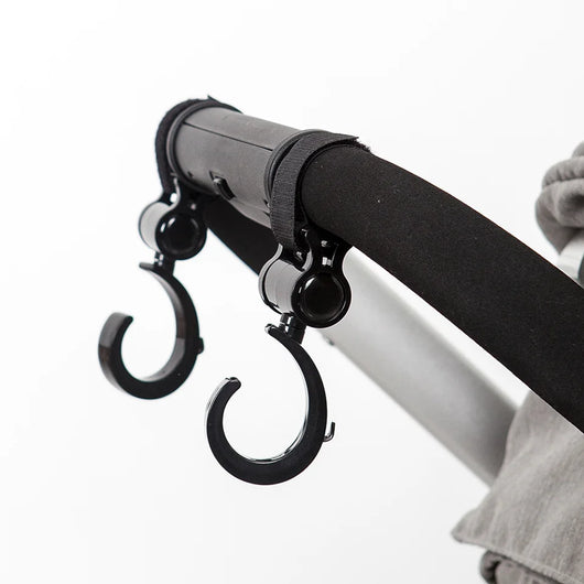 Stroller Hooks, 2-Pack, 360° Rotating