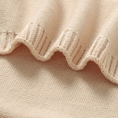 Knit Teddy Bear Baby Blanket