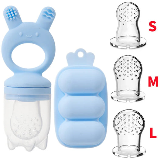 Silicone Fruit Feeder & Freezer Tray Set