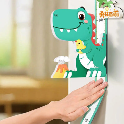 3D Animal Height Chart Wall Stickers