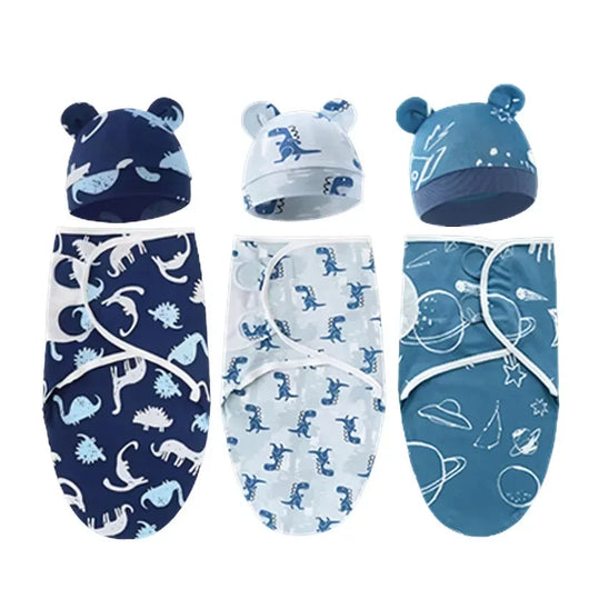 Cotton Swaddle Wrap with Hat