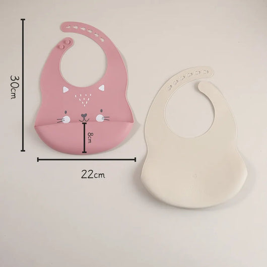 Silicone Baby Bib with Food-Catching Pocket
