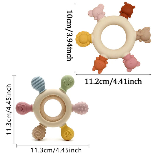 Silicone Animal Teether Ring
