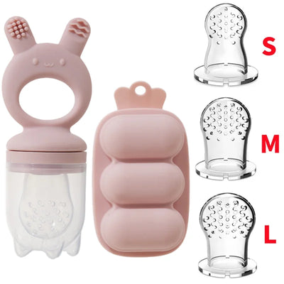 Silicone Fruit Feeder & Freezer Tray Set