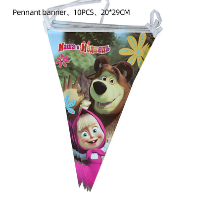 Bear & Girl Themed Birthday Party Supplies