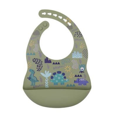 Silicone Baby Bib with Food-Catching Pocket