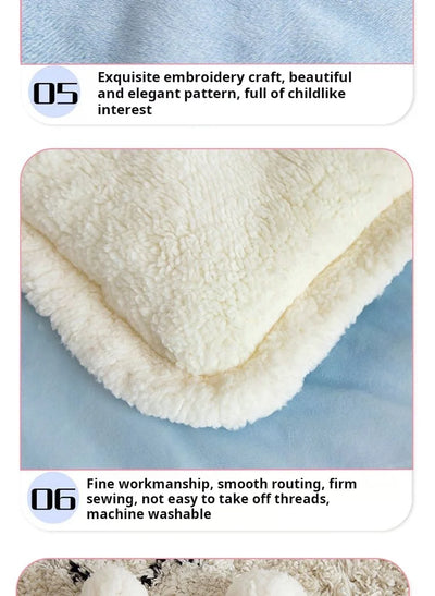 Hooded Winter Baby Wrap Blanket