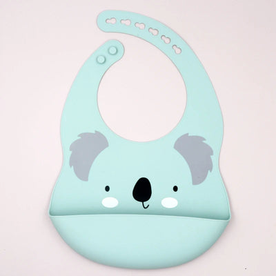 Silicone Baby Bib with Food-Catching Pocket