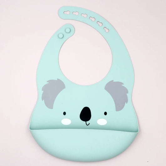 Silicone Baby Bib with Food-Catching Pocket