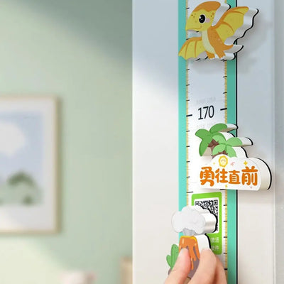 3D Animal Height Chart Wall Stickers