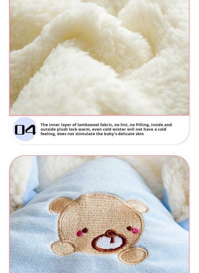 Hooded Winter Baby Wrap Blanket