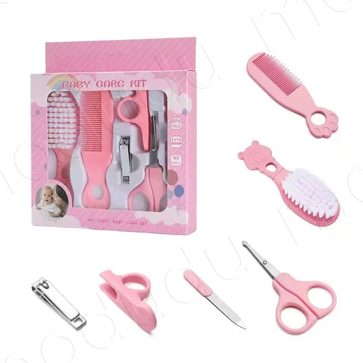 Baby Grooming Kit, 6 Pieces, pink