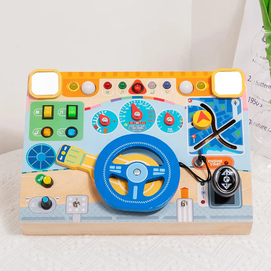 Wooden Pretend-Play Car Dashboard