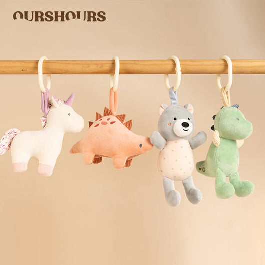 Plush Hanging Animal Rattle for Strollers