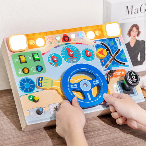 Wooden Pretend-Play Car Dashboard