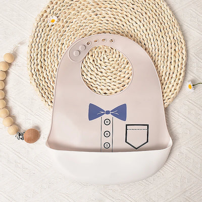 Silicone Baby Bib with Food-Catching Pocket