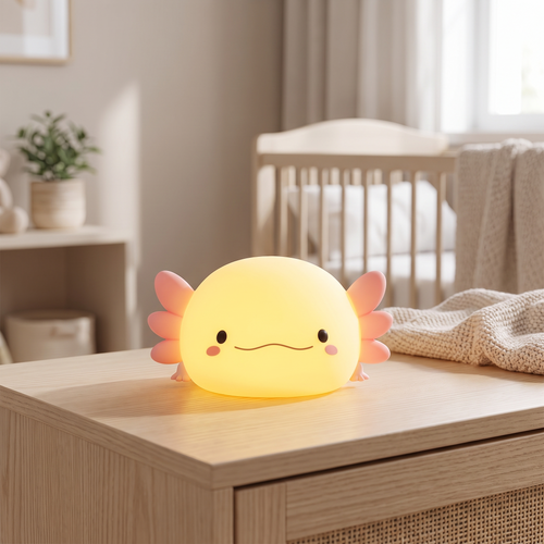 Axolotl Silicone Night Light, Rechargeable