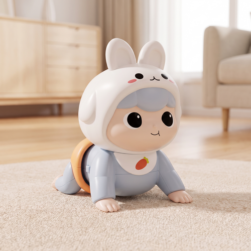 Crawling Baby Animal Toy with Music & Lights