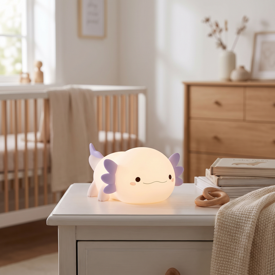 Axolotl Silicone Night Light, Rechargeable