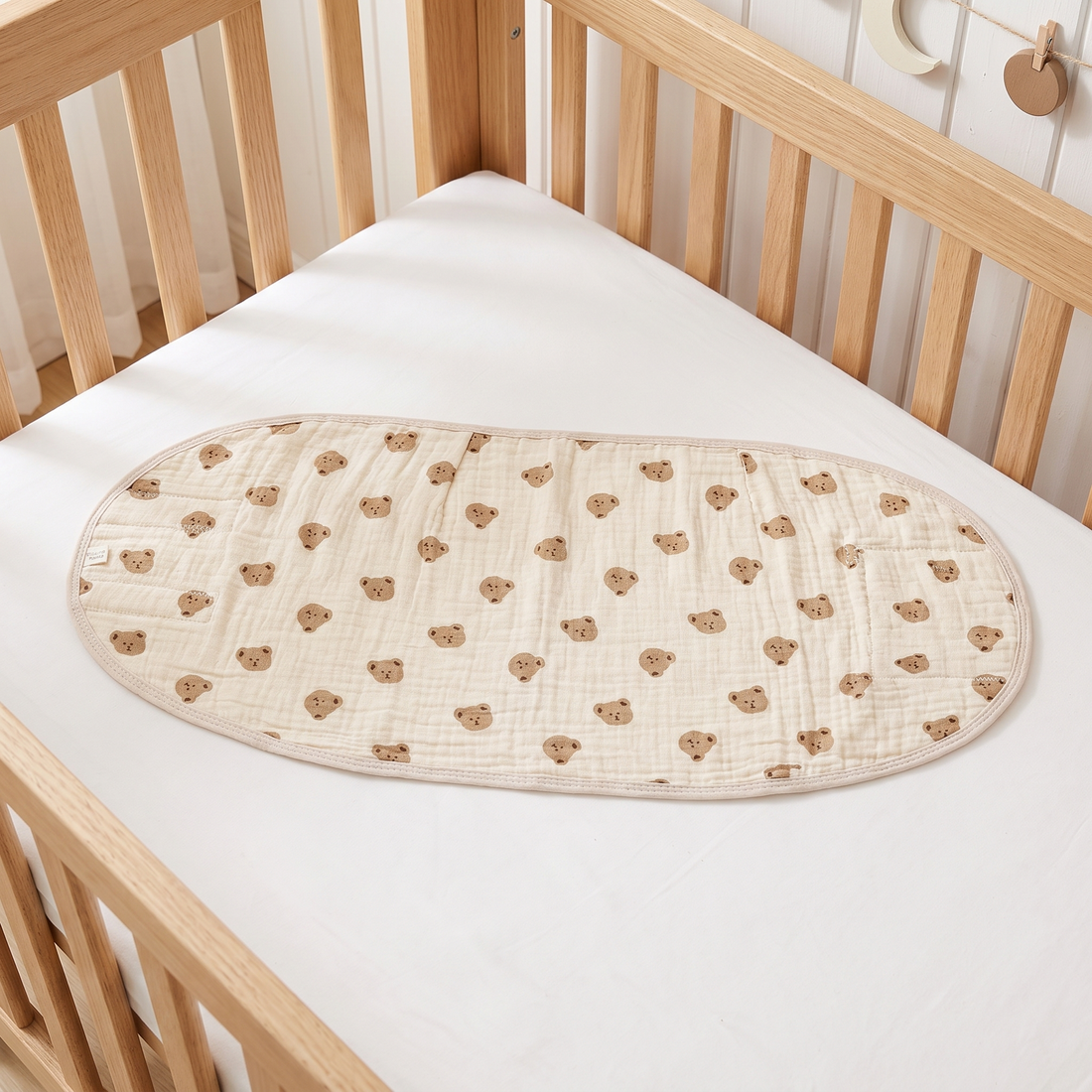 Cotton Muslin Swaddle Wrap, 0–6 Months