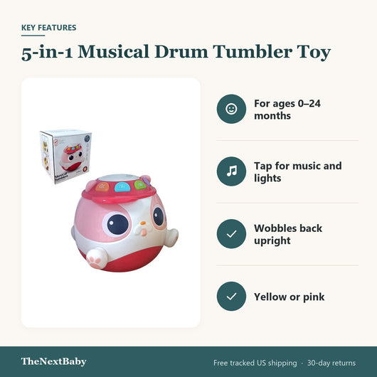5-in-1 Musical Drum Tumbler Toy - key features
