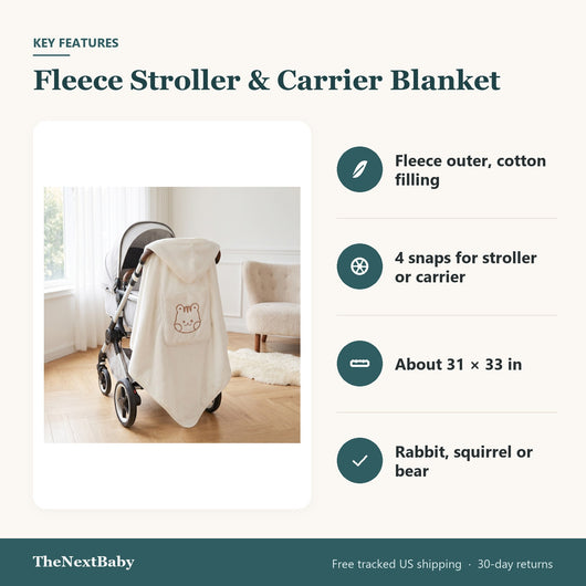 Key features: Fleece Stroller & Carrier Blanket